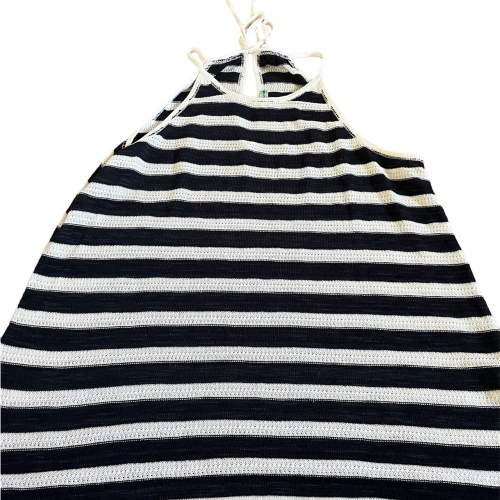 Maurices black and white striped tank top